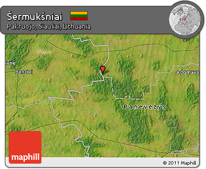 Satellite 3D Map of Šermukšniai
