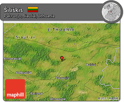 Satellite 3D Map of Šiliškis