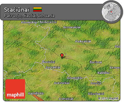 Satellite 3D Map of Stačiūnai