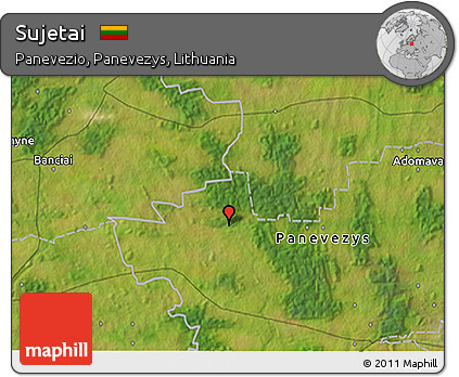 Satellite 3D Map of Sujetai