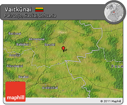 Satellite 3D Map of Vaitkūnai
