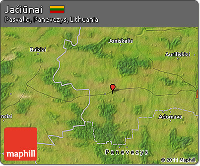 Satellite 3D Map of Jačiūnai
