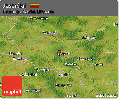 Satellite 3D Map of Jasaičiai