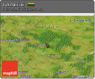 Satellite 3D Map of Juknaičiai