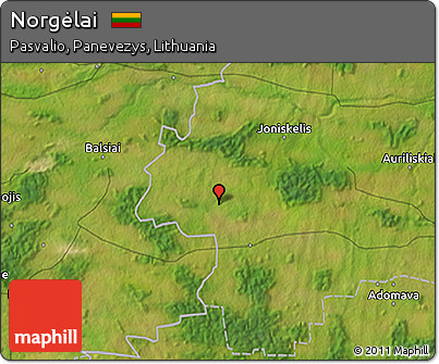 Satellite 3D Map of Norgėlai