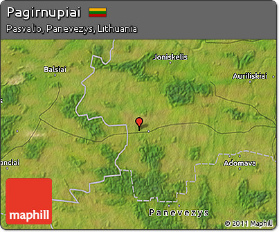 Satellite 3D Map of Pagirnupiai