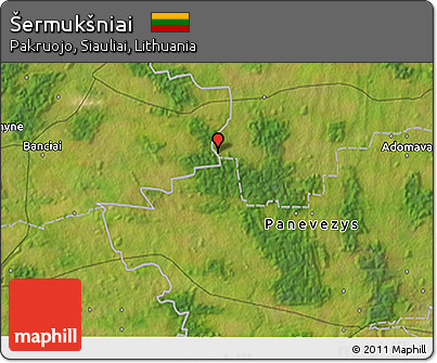 Satellite 3D Map of Šermukšniai
