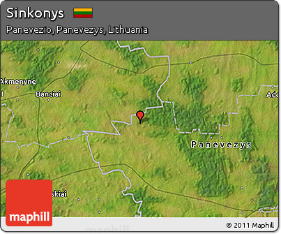 Satellite 3D Map of Sinkonys