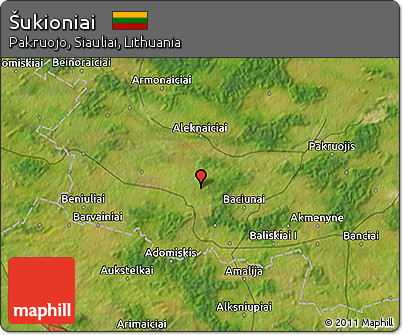 Satellite 3D Map of Šukioniai