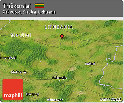 Satellite 3D Map of Triškoniai