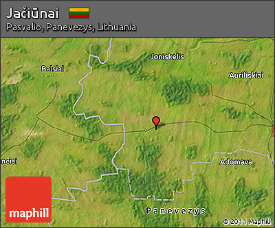 Satellite 3D Map of Jačiūnai