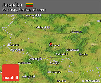 Satellite 3D Map of Jasaičiai