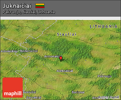 Satellite 3D Map of Juknaičiai