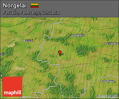Satellite 3D Map of Norgėlai