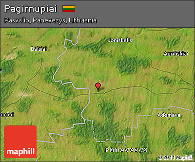 Satellite 3D Map of Pagirnupiai