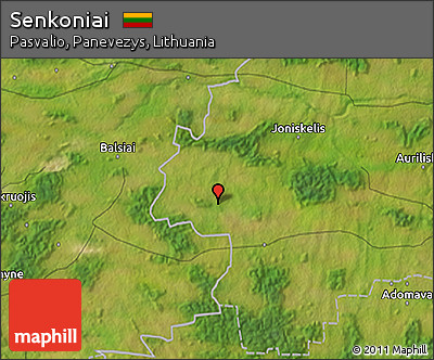 Satellite 3D Map of Senkoniai