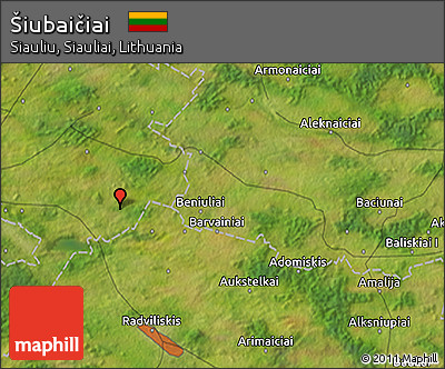 Satellite 3D Map of Šiubaičiai