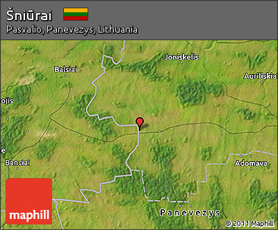Satellite 3D Map of Šniūrai