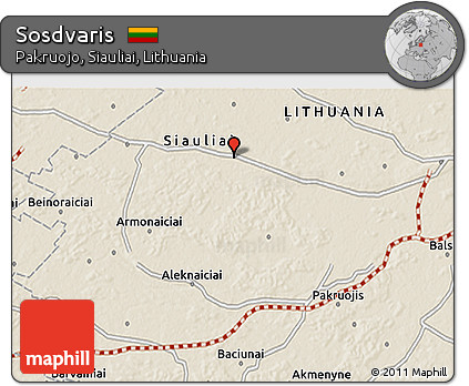 Shaded Relief 3D Map of Sosdvaris