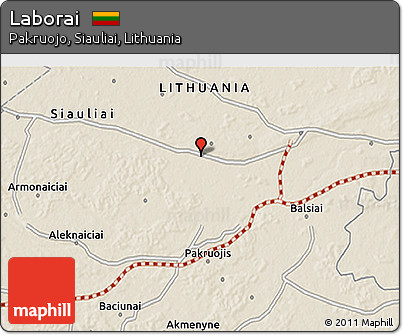 Shaded Relief 3D Map of Laborai