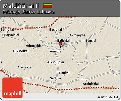 Shaded Relief 3D Map of Maldžiūnai II