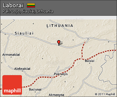 Shaded Relief 3D Map of Laborai