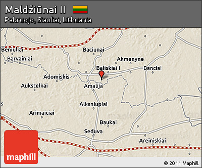 Shaded Relief 3D Map of Maldžiūnai II