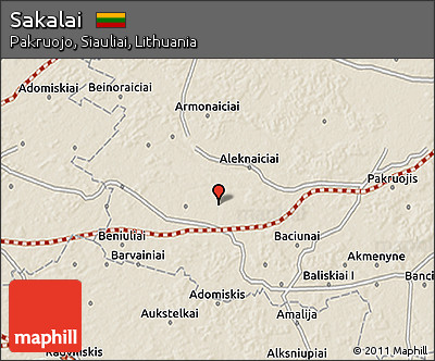 Shaded Relief 3D Map of Sakalai