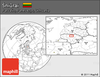 Blank Location Map of Šniūrai