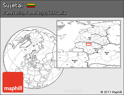 Blank Location Map of Sujetai