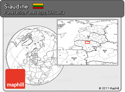 Blank Location Map of Šiaudinė