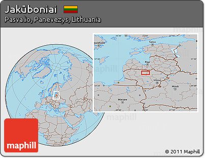 Gray Location Map of Jakūboniai