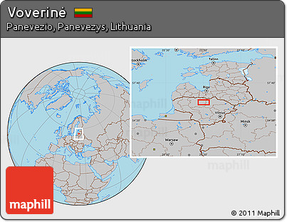 Gray Location Map of Voverinė