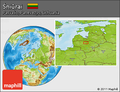 Physical Location Map of Šniūrai