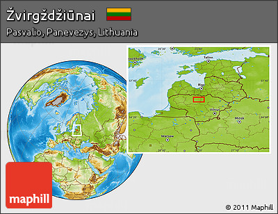 Physical Location Map of Žvirgždžiūnai