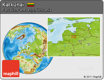 Physical Location Map of Katkūnai