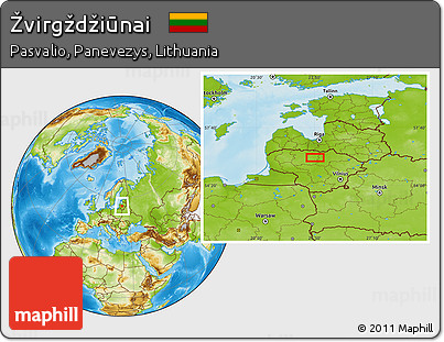 Physical Location Map of Žvirgždžiūnai