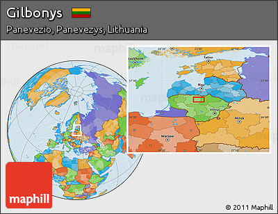 Political Location Map of Gilbonys