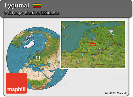 Satellite Location Map of Lygumai