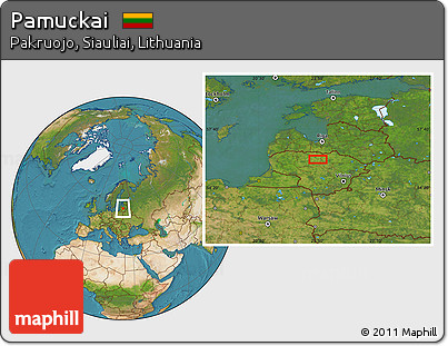 Satellite Location Map of Pamuckai