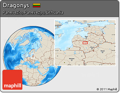 Shaded Relief Location Map of Dragonys