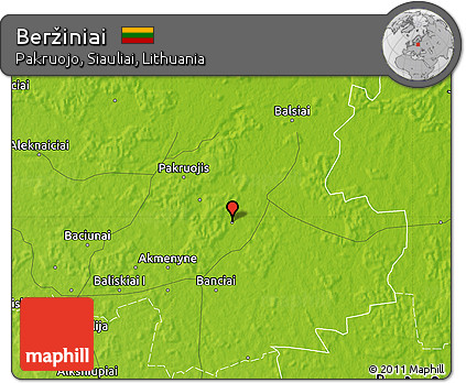 Physical Map of Beržiniai