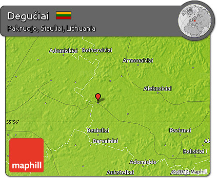 Physical Map of Degučiai