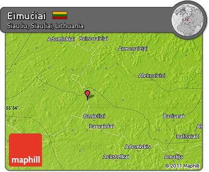 Physical Map of Eimučiai