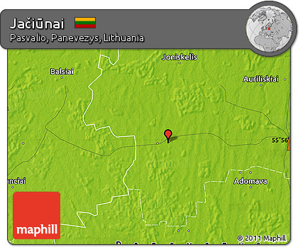 Physical Map of Jačiūnai