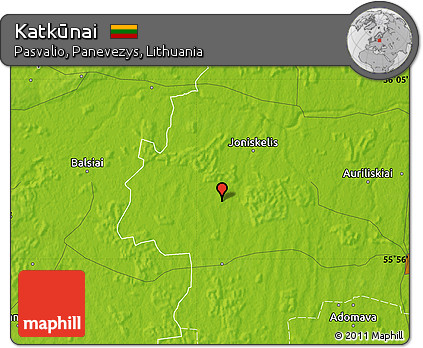 Physical Map of Katkūnai