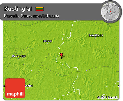 Physical Map of Kuolingiai