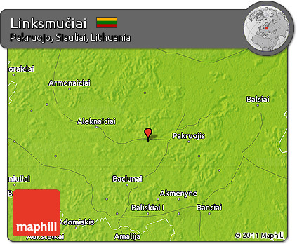 Physical Map of Linksmučiai