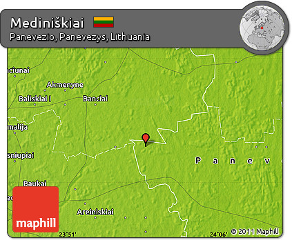 Physical Map of Mediniškiai