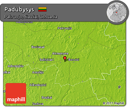 Physical Map of Padubysys